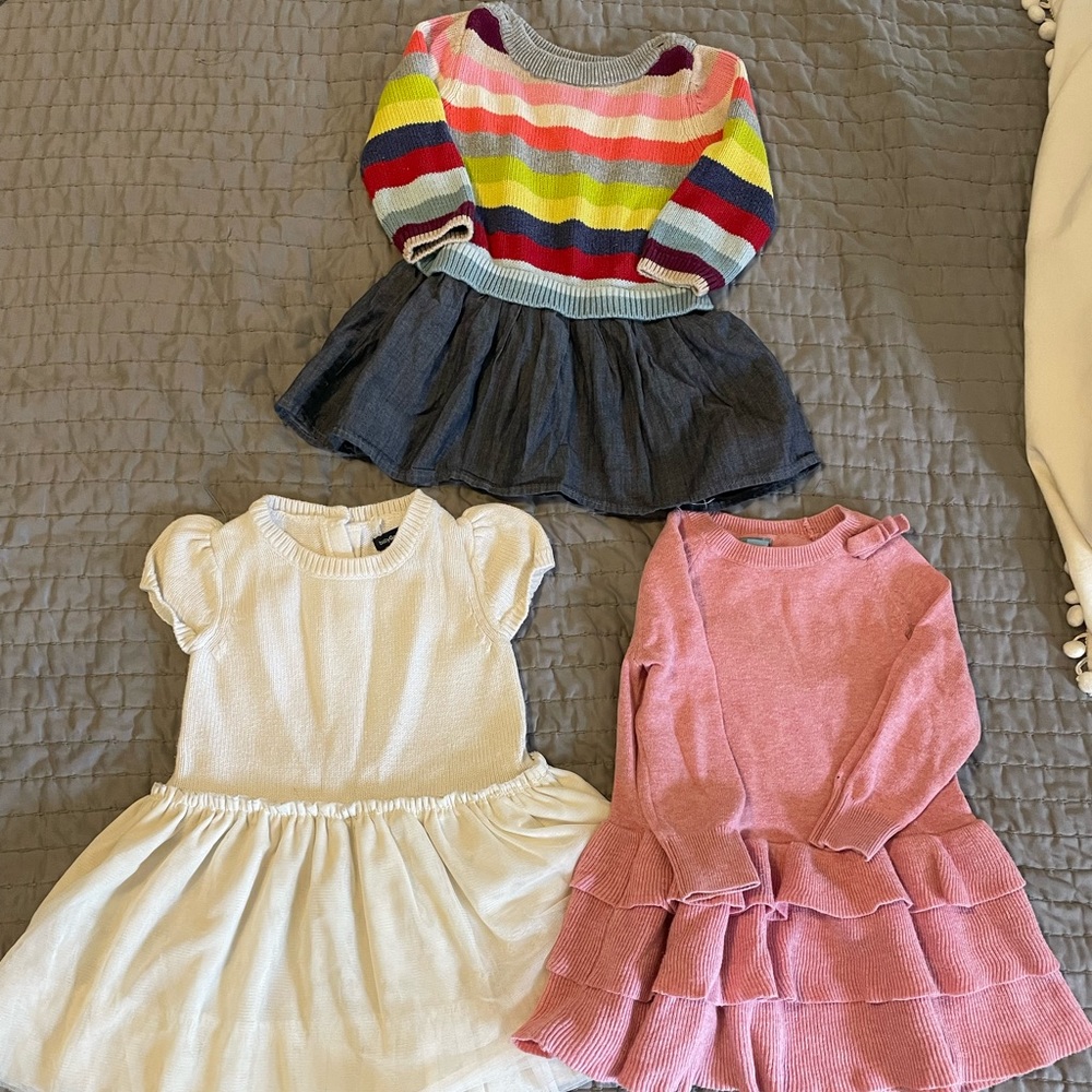 Gap Baby Girl 12 month lot bundle dresses sweaters spring
